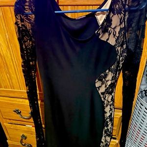 Lace short little black dress